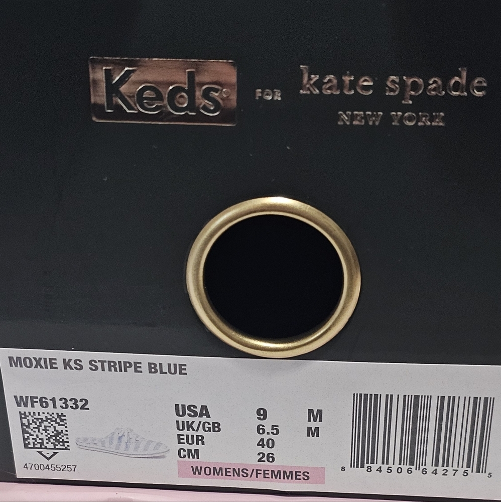 Keds for Kate Spade Moxie Mule Blue and White  Sneakers - Picture 5 of 8
